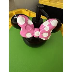 Jay Franco & Sons Disney Minnie Mouse Soap Dispenser Pink Polka Dot Bow